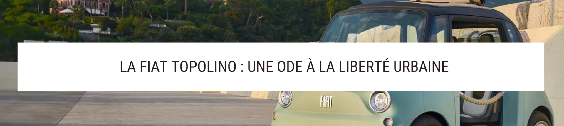Fiat Topolino : adorable et abordable